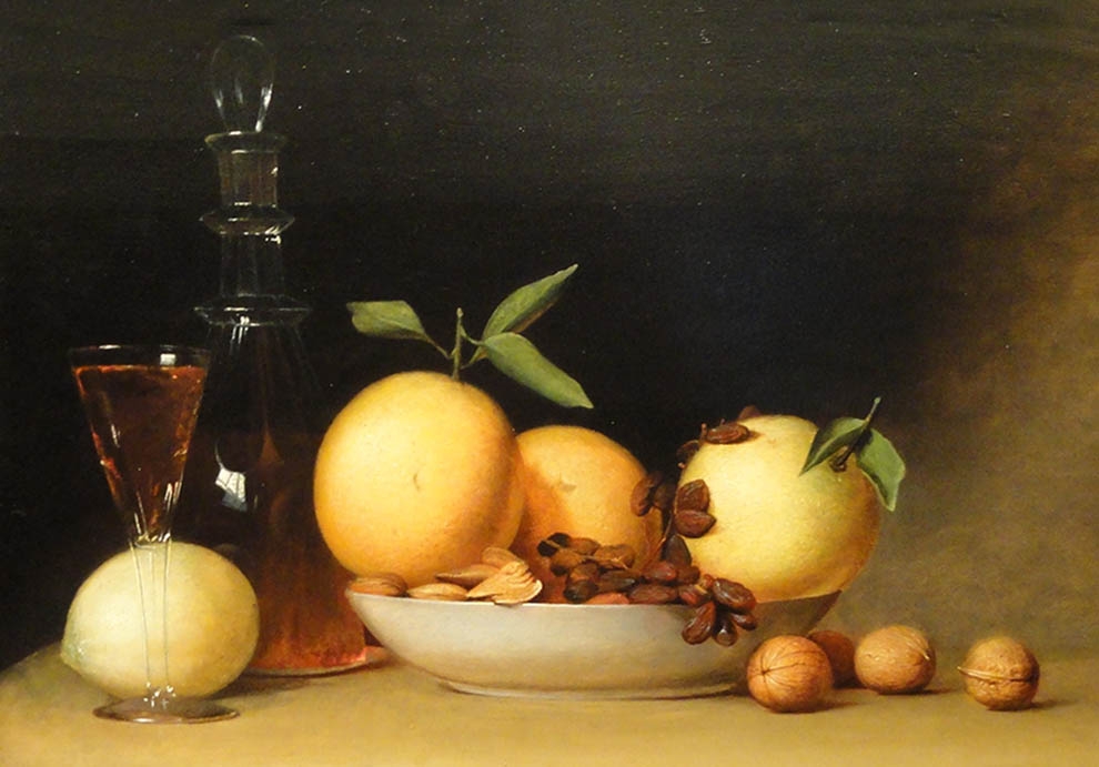 Still Life with Liqueur and Fruit - Raphaelle Peale - 1814