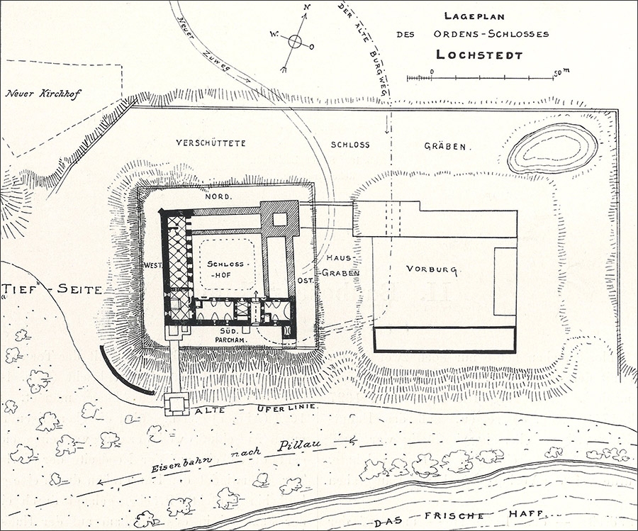 План местности у замка Лохштедт (1882)