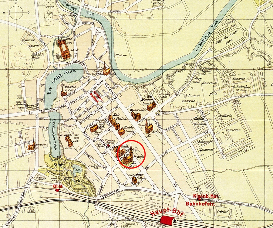 Реформистская кирха на карте Инстербурга