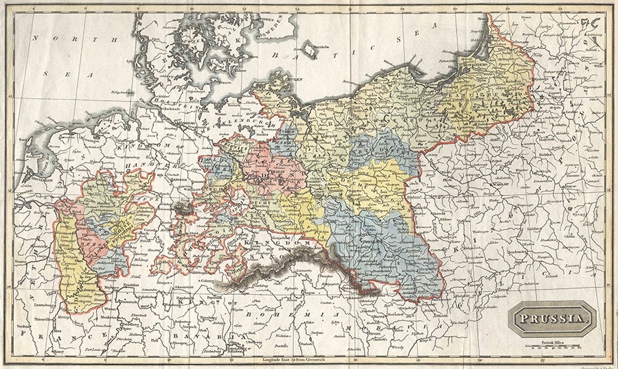 Карта Пруссии 1820