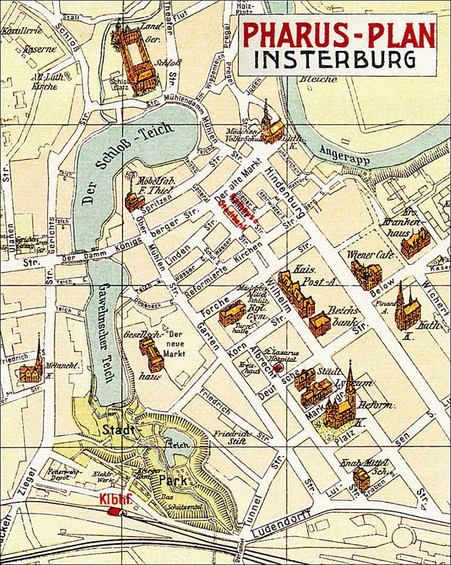 Карта центра Инстербурга