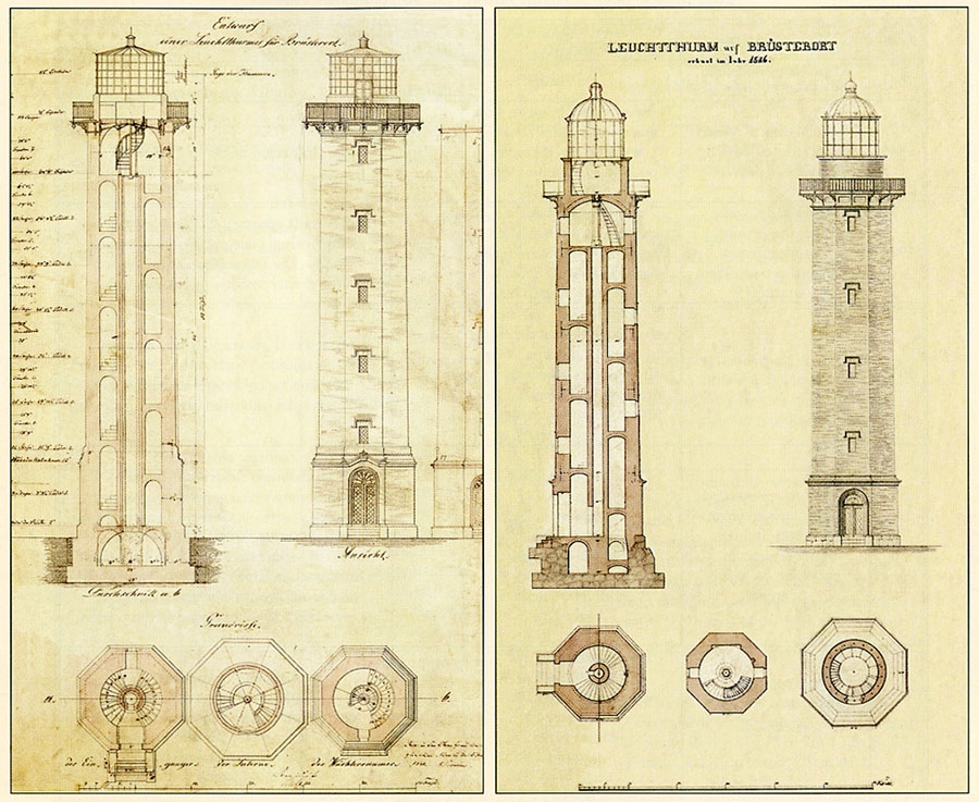 Проекты маяка на мысе Таран (Брюстерорт)