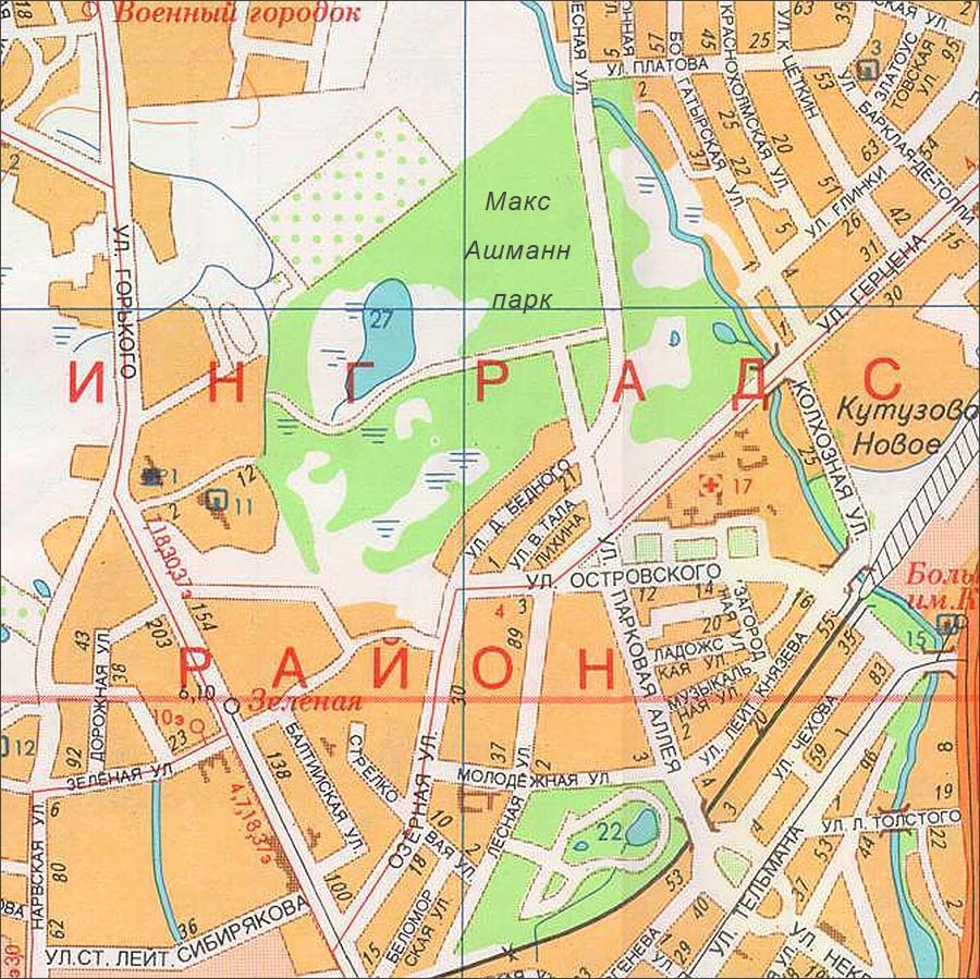 Макс Ашманн парк на карте Калининграда