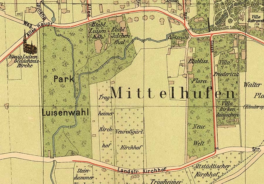 Луизенваль на карте Хуфена