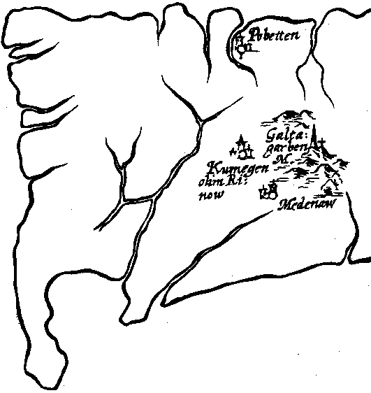 Гальтгарбен на карте 1576 г.