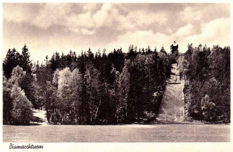 Лыжная трасса на Гальтгарбене, открытка первой трети XX в.