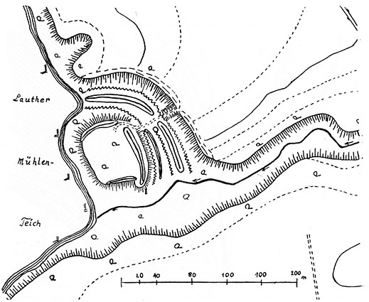 Схема прусского городища Родмансхофен