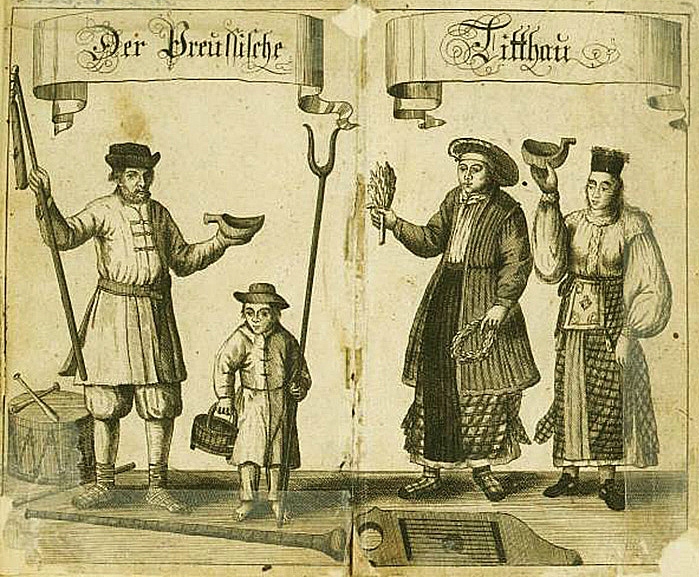 Крестьяне Прусской Литвы, из книги Теодора Лепнера, 1690 г.