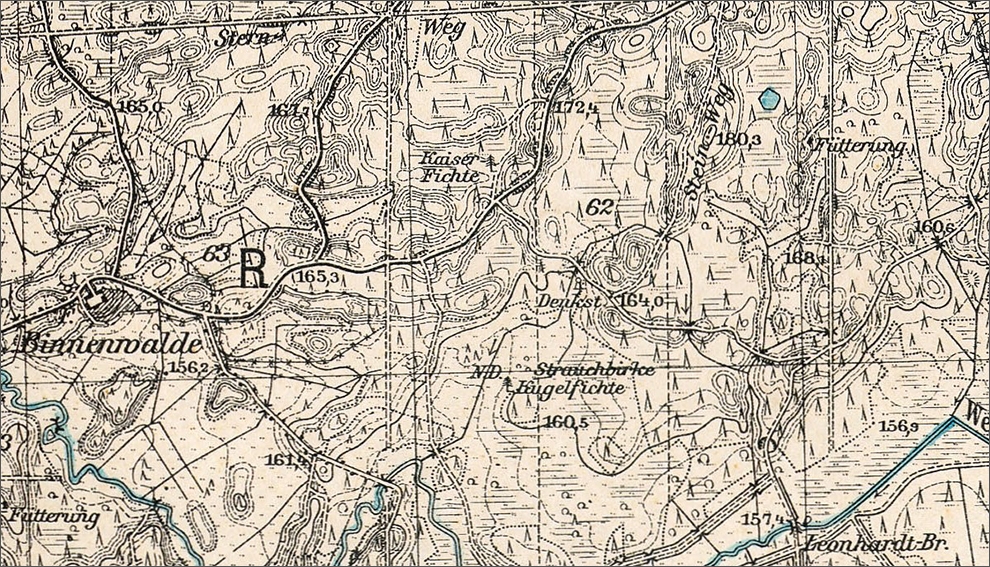 Фрагмент карты Роминтской пущи