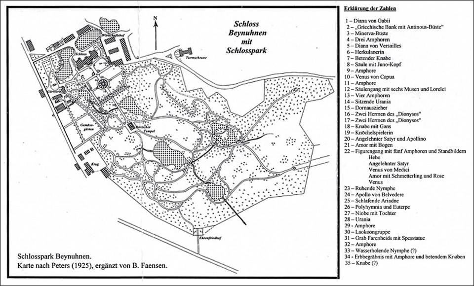 Карта-схема дворцового парка (1925)